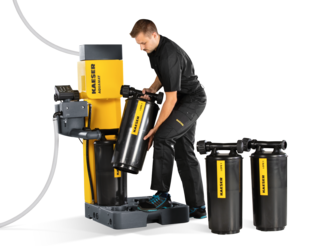 A válvula no cartucho evita vazamentos de líquidos.