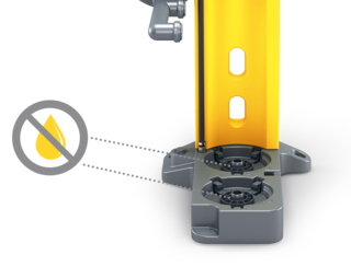 Os tampões de vedação fornecidos garantem ainda maior segurança.