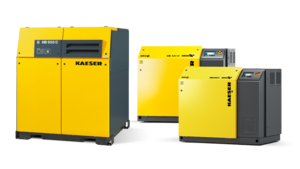 Grupo de sopradores de lóbulos da Kaeser Compressores.