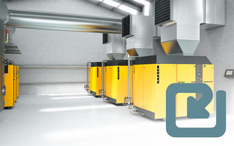 Recuperação de calor para utilização do calor de exaustão e conexão a um sistema de dutos de exaustão.