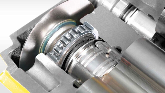 Sopradores de lóbulos KAESER com rolamentos extremamente duráveis.