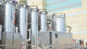 contêiner personalizado com sistema de ar comprimido